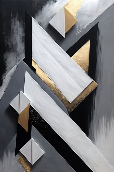 Tela verticale, pittura astratta ad olio Stampe moderne da parete Home Decor da F. Abderrahim