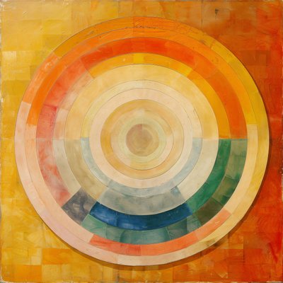 Pittura ad olio astratta, arte mistica, stile Hilma af Klint, stampe d