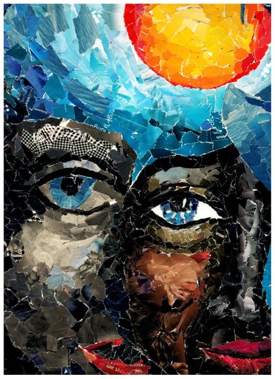 Doppio volto in mosaico da Phantalis