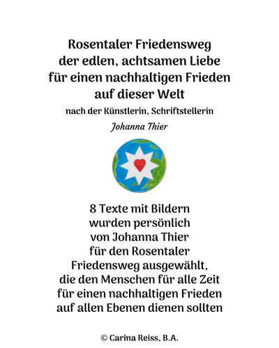 Sentiero della pace Rosental da Johanna Thier