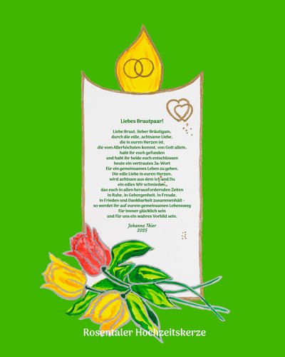 Candela nuziale Rosental da Johanna Thier