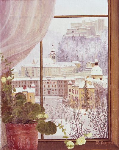 Vista dalla finestra della Nonntal con la fortezza da Regine Dapra