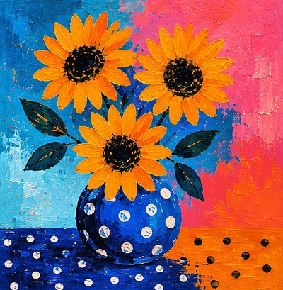 Girasoli in un tripudio di colori da Nomi Morina