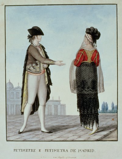 Nobile e nobildonna di Madrid, fine XVIII secolo da 18th century Naples school