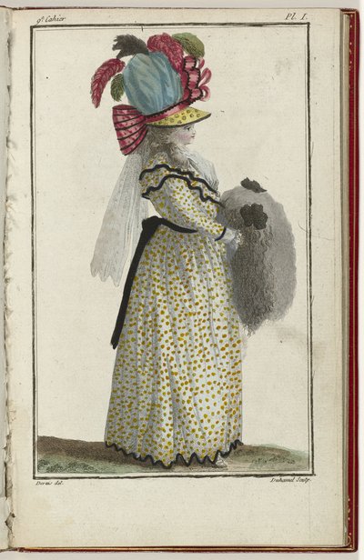 Cabinet des Modes ou les Modes Nouvelles, 15 Marzo 1786, pl. I da A.B. Duhamel