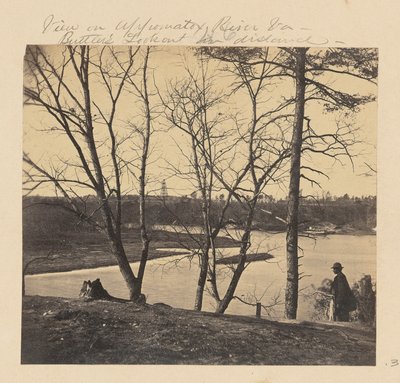 Vista sul fiume Appomattox, Virginia. La vedetta di Butler in lontananza da A.J. Russell