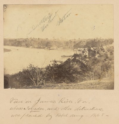 Vista sul fiume James, Virginia da A.J. Russell