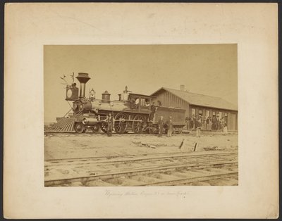 Motore 23 della stazione di Wyoming sul binario principale [Wyoming]. da A.J. Russell