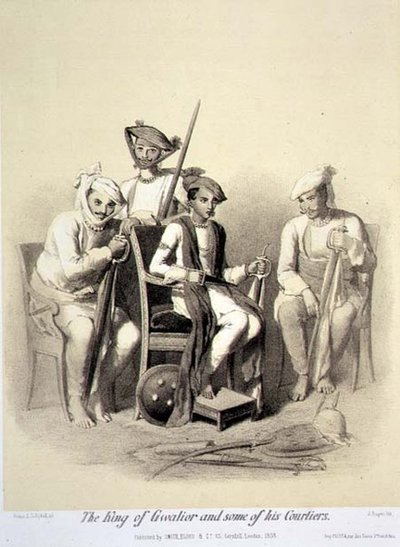 Il Re di Gwalior e alcuni dei suoi cortigiani, da 