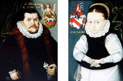 Un paio di ritratti, c.1594 da A. A. Monogrammist