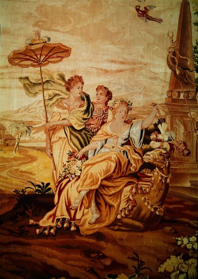 Asia, da un arazzo dei quattro angoli del mondo, (dettaglio) da A. Baertams