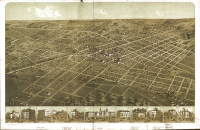 Adrian, Michigan 1866. LOC 73693418 da A.; Chicago Lithographing Co. Ruger