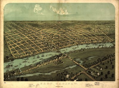 East Saginaw, Michigan, 1867 LOC 80691360 da A.; Chicago Lithographing Co. Ruger
