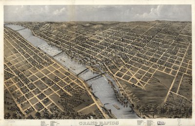 Grand Rapids, Michigan 1868. LOC 73693428 da A.; Chicago Lithographing Co. Ruger