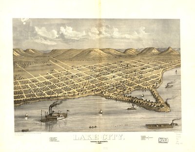 Lake City, Wabasha Co., Minnesota 1867. LOC 73693454 da A.; Chicago Lithographing Co. Ruger