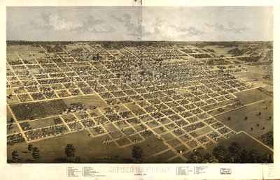 Springfield, Illinois 1867 da A.; Chicago Lithographing Co. Ruger