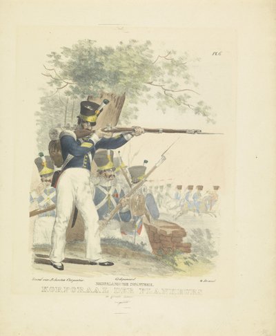 Flankeur in grande uniforme, 1820-1825 da A. Courtois
