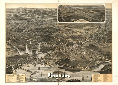 Città di Hingham, contea di Plymouth, Mass. 1885 da A. F.; Geo. H. Walker and Co. Poole