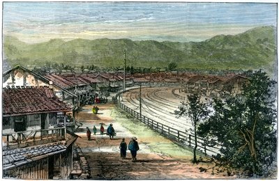 Linea ferroviaria vicino a Kobe, Giappone da A. Forsyth