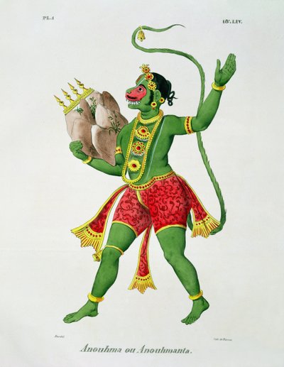 Hanuman, inciso da de Racinet da A. Geringer