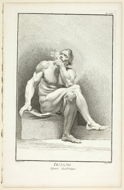 Design: Figura accademica, da Encyclopédie da A. J. Defehrt
