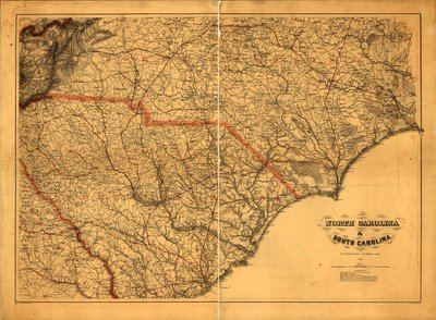 633.600. LC Civil War Maps (2nd ed.), 305a.4 Mappa generale. Le autorità utilizzate per la realizzazione della mappa sono elencate sotto il titolo. I nomi degli stati, i confini e le ferrovie sono sovrastampati in rosso. Descrizione derivata dalla bibliogr da A. Lindenkohl