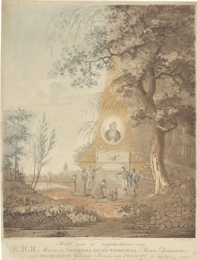 Obelisco commemorativo per la morte di Guglielmina di Prussia da A. Lutz