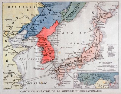Mappa del teatro della guerra russo-giapponese da A Meunier