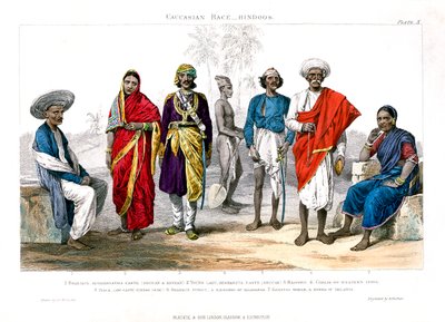 Razza Caucasica, Indù, 1800-1900 da A. Portier