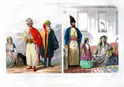 Razza caucasica, curdi e persiani, 1873 da A. Portier