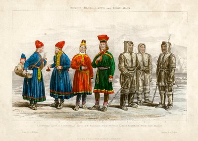 Razza mongola, Lapponi ed Eschimesi, XIX secolo da A. Portier