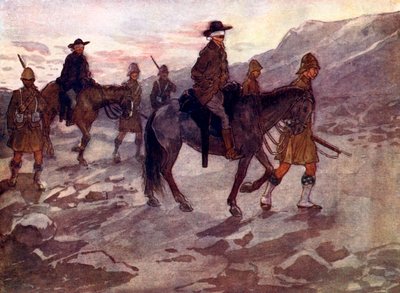 I leader boeri furono bendati e sorvegliati dai soldati del Black Watch, 1902, 1905 da A. S. Forrest