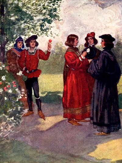 ...I nobili raccoglievano rose rosse o bianche e le mettevano nei loro cappelli da A. S. Forrest