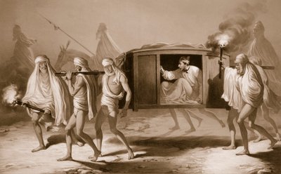 Post-chaise in stile indiano nel Punjab tra Loudiana e Amritsar, 1859 da A. Soltykoff