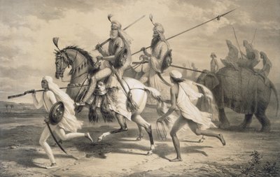 Capi Sikh a caccia, 1858 da A. Soltykoff