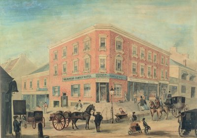 Angolo tra George e Hunter Streets, Sydney, 1849 da A. Torning