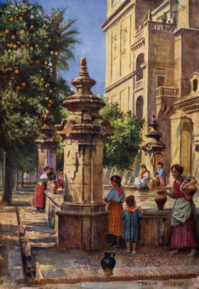 Cordova, Fontana nel Patio de los Naranjos da A. Trevor Haddon