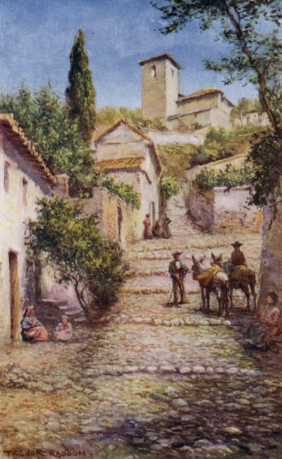 Granada, Strada nel quartiere vecchio da A. Trevor Haddon