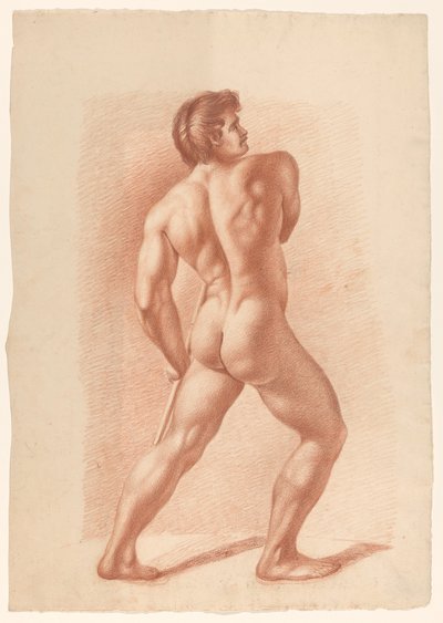Nudo maschile in piedi, visto di schiena da A. Waterloo (attributed to)