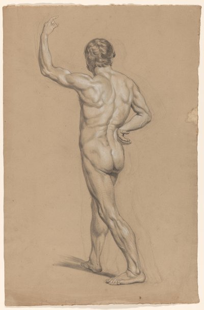 Nudo maschile in piedi, visto di schiena da A. Waterloo (attributed to)