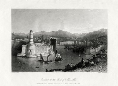 Ingresso al porto di Marsiglia, Francia da A. Willmore