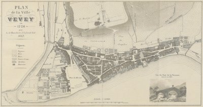 Piano della città di Vevey nel 1726 da A. de Mandrot