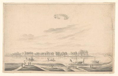 Veduta di Surabaya (Sourabaya) da A. de Nelly (possibly)