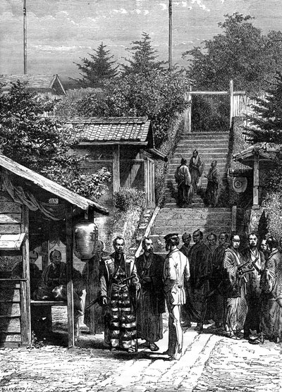 Guardie della Legazione Svizzera, Yedo Tokyo, XIX secolo da A. de Neuville