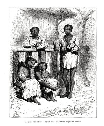 Popoli indigeni, Venezuela, XIX secolo da A. de Neuville