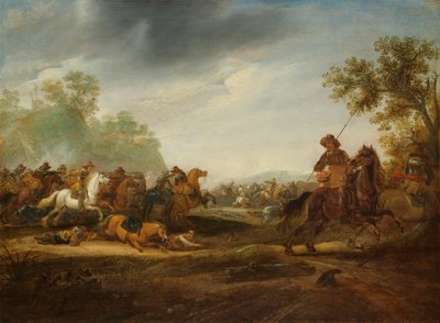 Scaramuccia di cavalleria da A. van Hoef (attributed to)