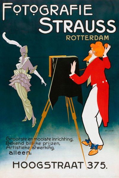 Poster del 1914 che pubblicizza uno studio fotografico da A. von Roessel