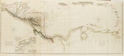 Carta delle Indie Occidentali e dei domini spagnoli in Nord America da Aaron Arrowsmith