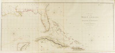 Carta delle Indie Occidentali e dei domini spagnoli in Nord America da Aaron Arrowsmith