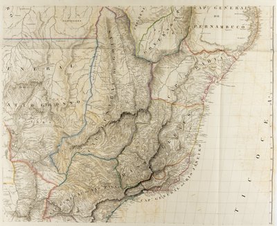 Contorni delle divisioni fisiche e politiche del Sud America da Aaron Arrowsmith